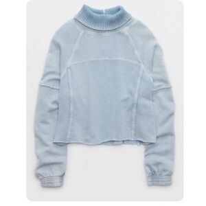 Aerie New Heights Turtleneck — Cloud Wash